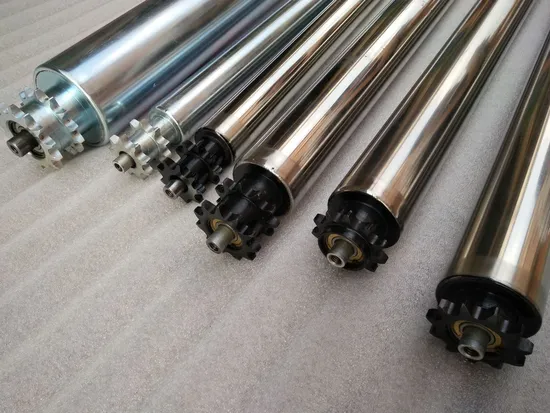 Low Price Carbon Steel System Tengfon Bearings Motorized Custom Chain Conveyor Roller 