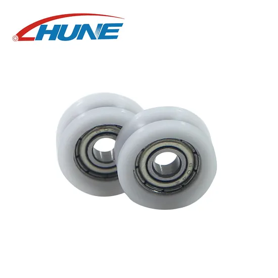 625 China Supplier Customized Miniature Plastic Nylon/POM Coated U Grooove Silent Pulley Track Roller Wheel Bearing Roller Pulley 4*15*6 